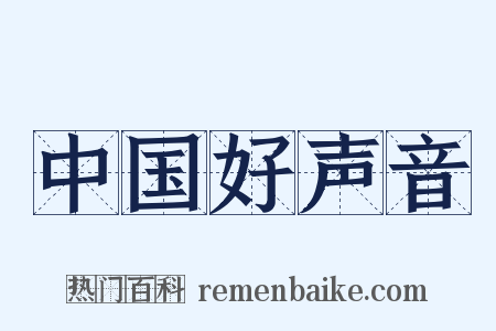 中国好声音是什么意思的图片